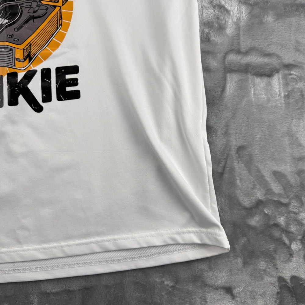 Vinyl Junkie Record Player Graphic T-Shirt White Large Music Turntable Tee - Picture 14 of 15